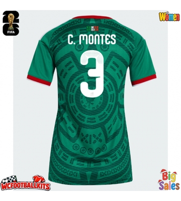 Mexico Cesar Montes #3 Replica Home Stadium Shirt for Women World Cup 2026 Short Sleeve